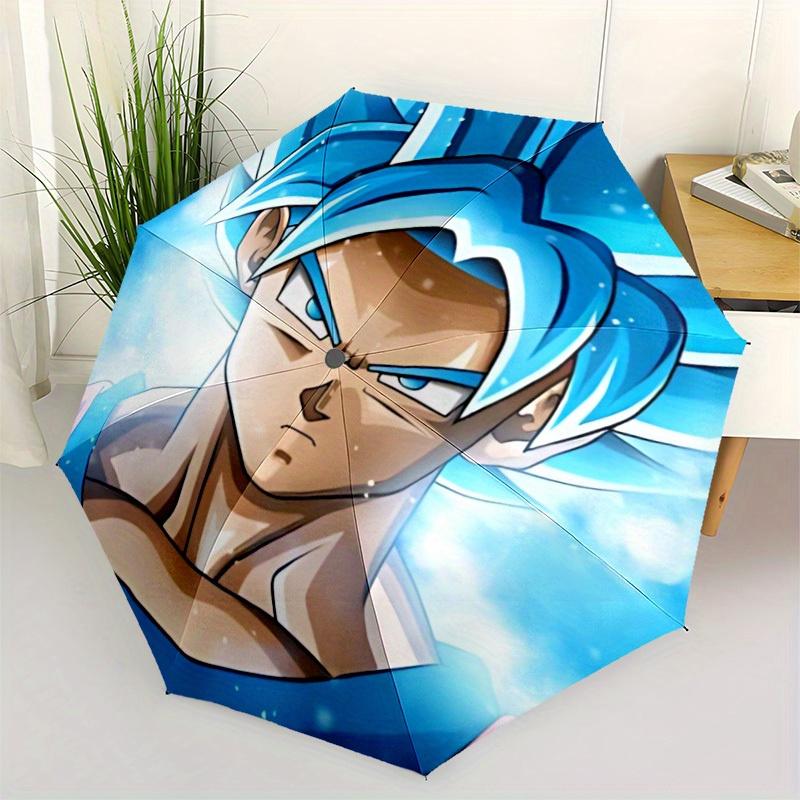 1pc Super Saiyan Automatic Umbrella 8-Bone Design Compact Gear for Outdoor Travel, Perfect Gift for Friends or Family y280828195