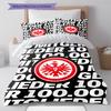 Frankfurt Football Pattern Bedding,Quilt Set Quilt Cover Pillowcase Home Birthday Gift (1 * Duvet Cover + 2 * Pillowcase, Without Core)