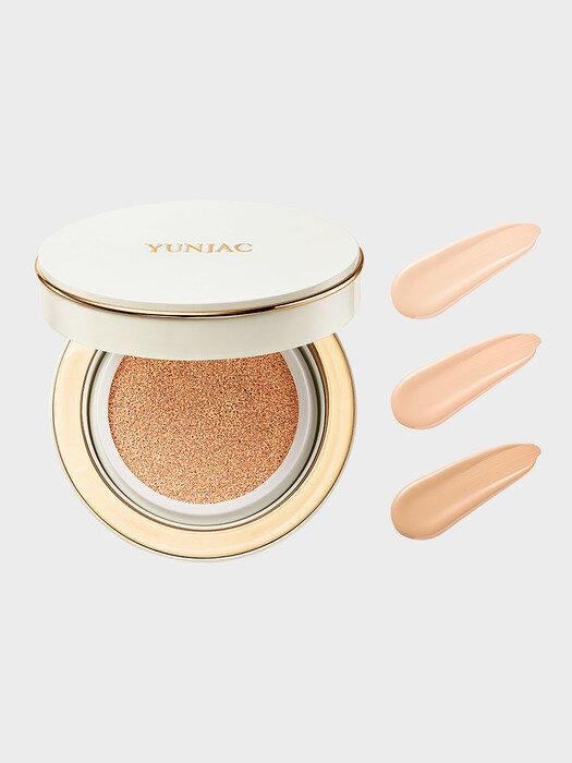 YUNJAC Long Wear Porcelain Cushion Foundation SPF50+ PA++++ [Main Product 15g + Refill 15g]