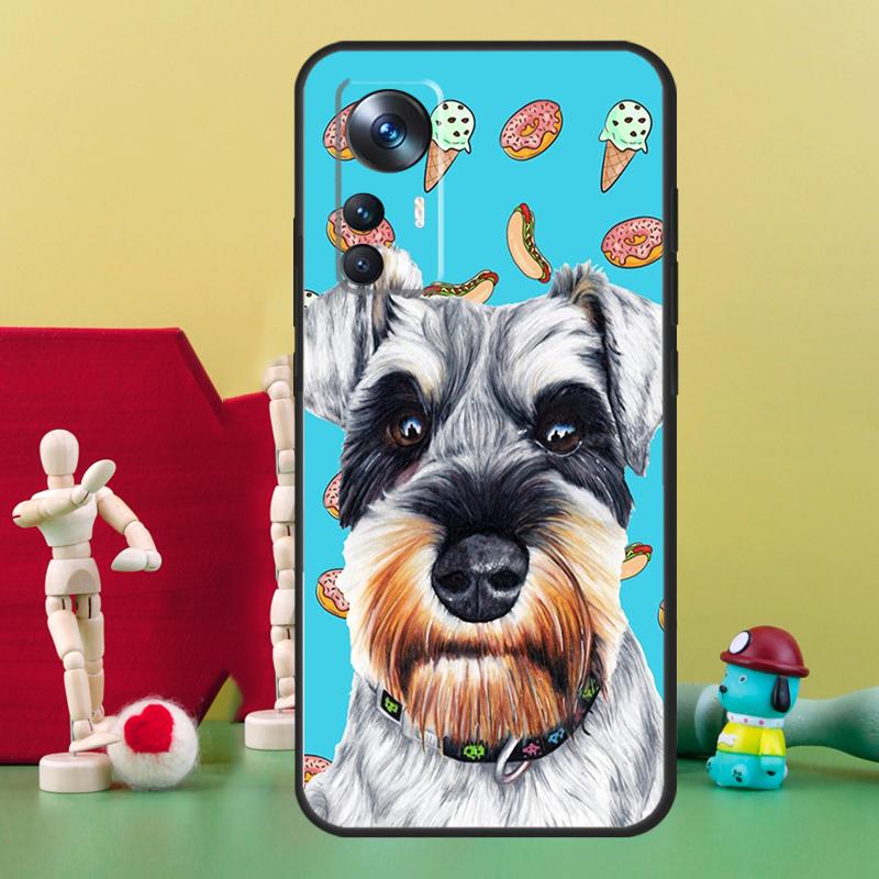 Miniature Schnauzer Dog Art Case For POCO X5 X4 X3 F5 Pro M4 F4 GT C40 F3 Cover For Xiaomi 11T 12T Pro 13 11 12 Lite