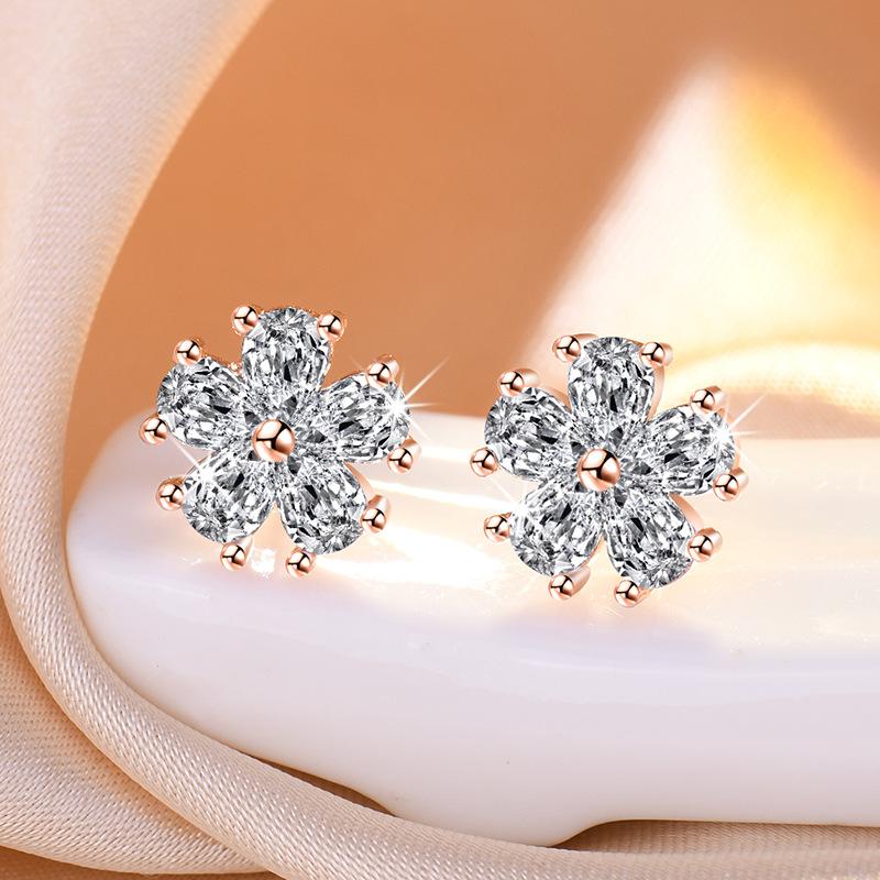 

New 925 Sterling Silver Earrings stud For Women Exquisite Student Girlfriend Jewelry Accessories Wedding Fashion Gift