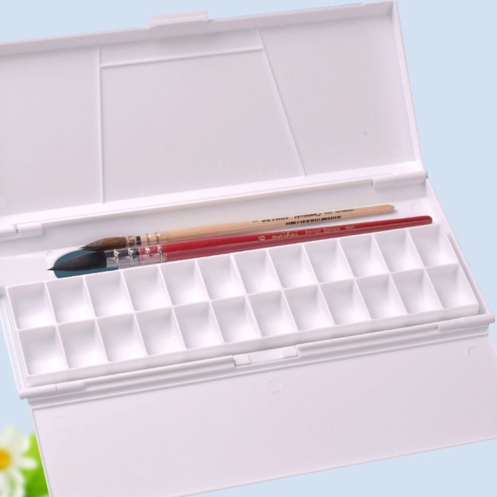Foldable Travel Painting Palette 24 Grids Watercolor Mixing Tray Art Supplies