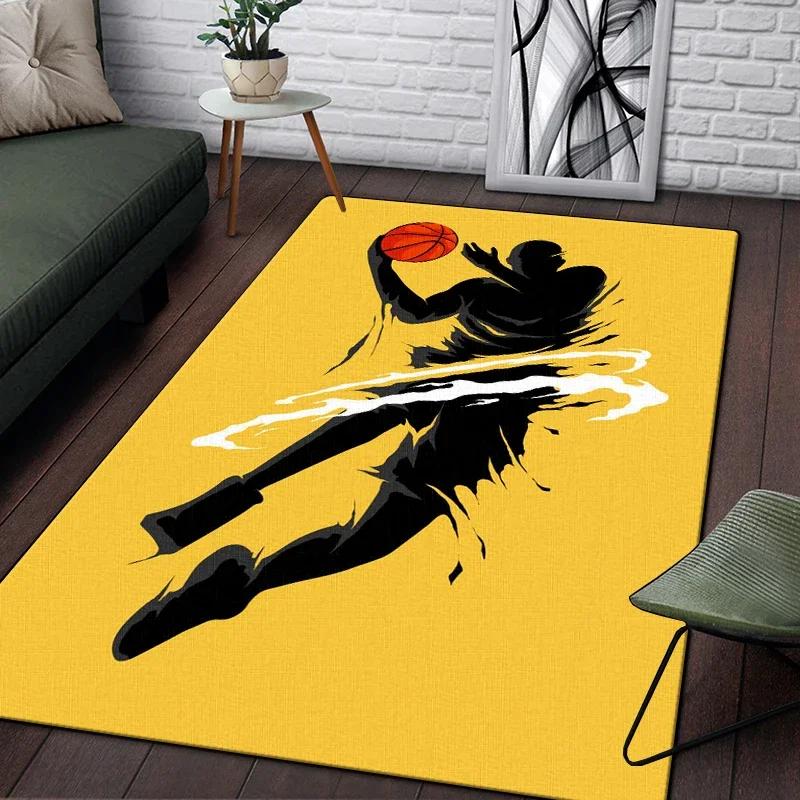 Basketball Printed Carpet Living Room Decor Sofa Table Rug Lounge Mat Kitchen Mats for Floor Anti Slip Chair Cushion Large Rug