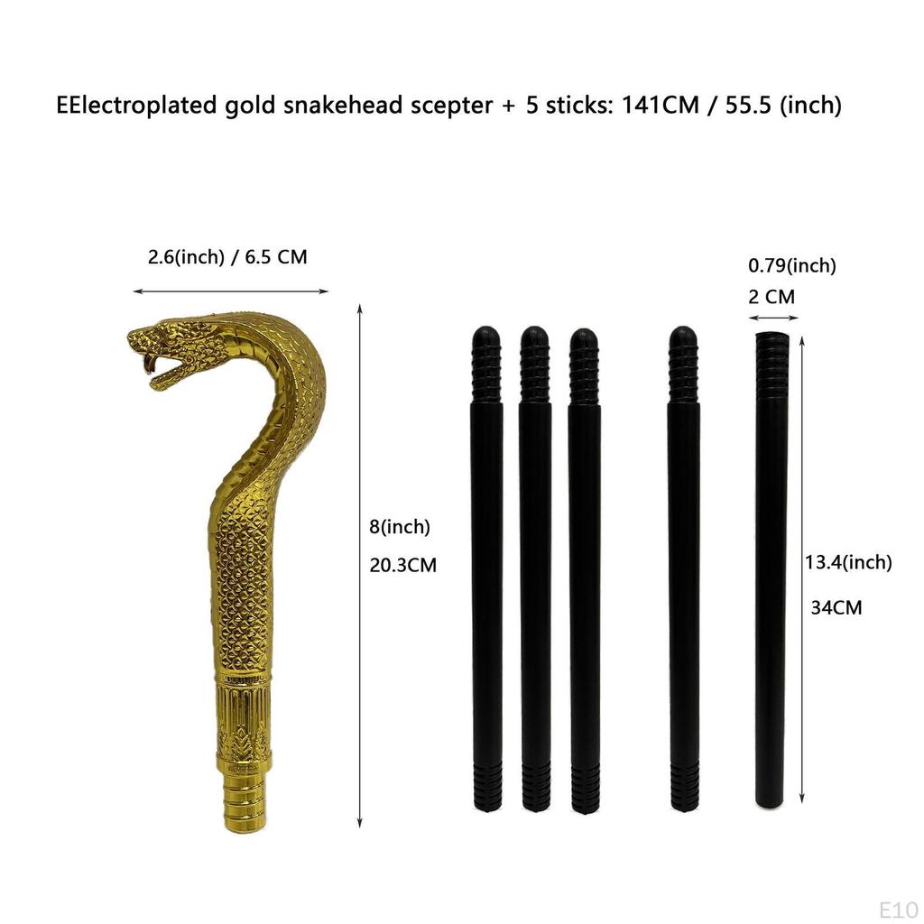 Halloween Snake Cane Prop Accessory Antique Retro Style Decoration for
