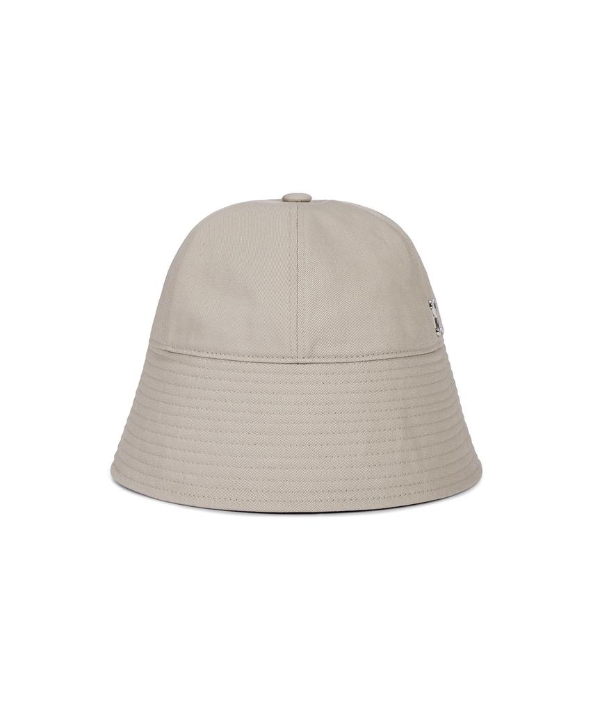 Bajal Va Curved Studded Round Drop Bucket Hat Beige