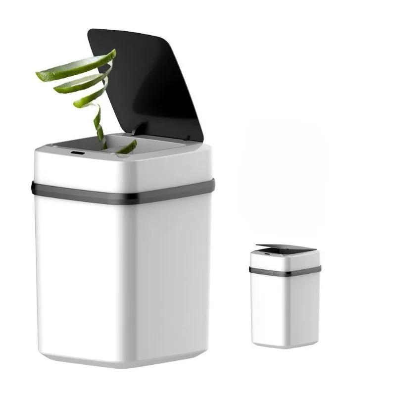 13litrový chytrý odpadkový koš s indukčním víkem a odnímatelným vnitřním kbelíkem do kuchyně a koupelny