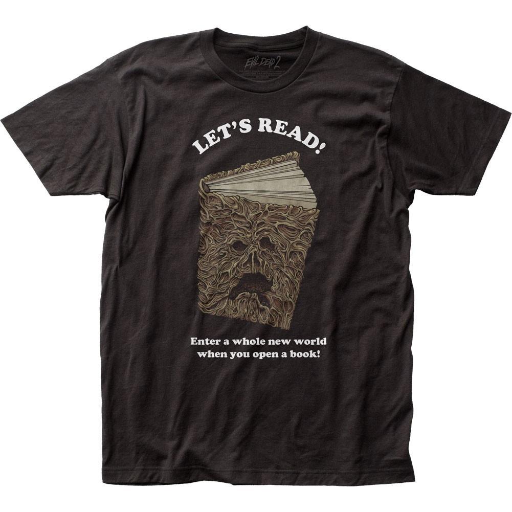 Evil Dead 2 Let?s Read! Mens T Shirt Classic Horror Movie Tee New Black M