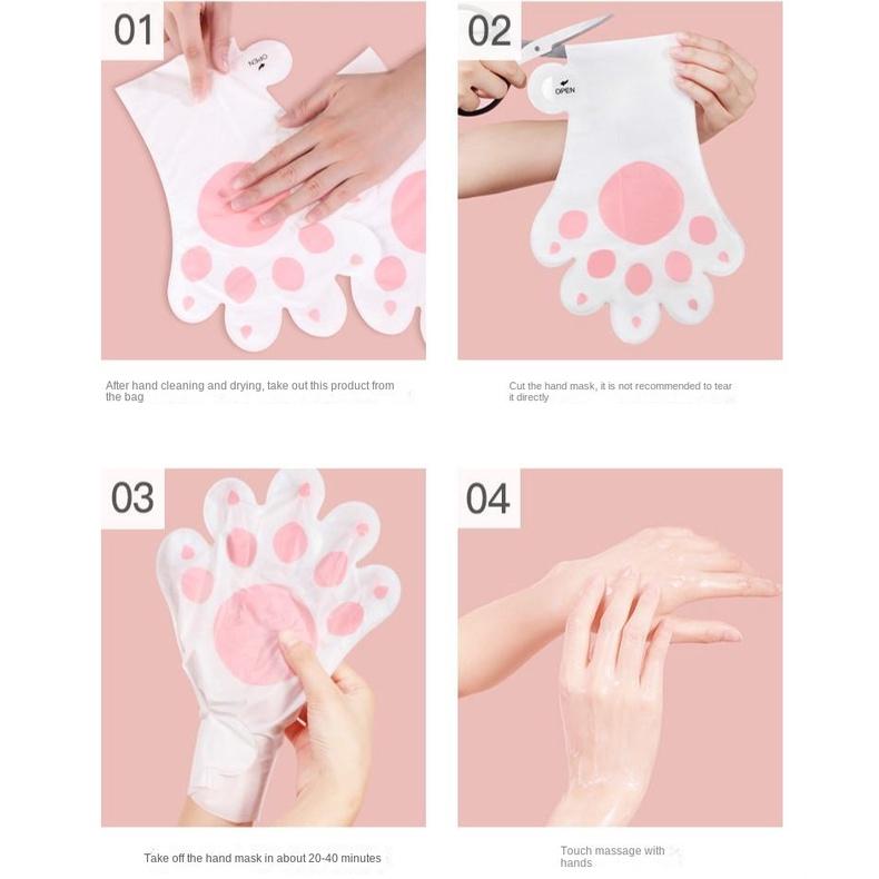 Nicotinamide Tender Cat Claw Hand Mask Nawilżająco-nawilżająca maska ​​wybielająca Złuszczająca martwy naskórek Maska do rąk z siary Produkty do pielęgnacji skóry