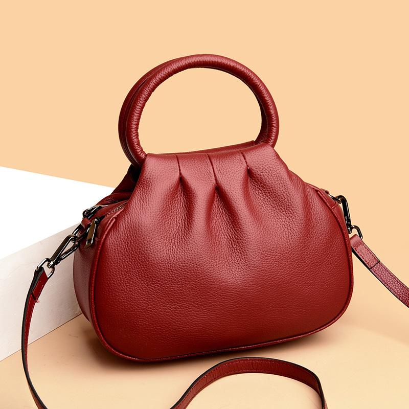 Women's Shoulder Crossbody Bag  Monochromatic Cowhide Messenger