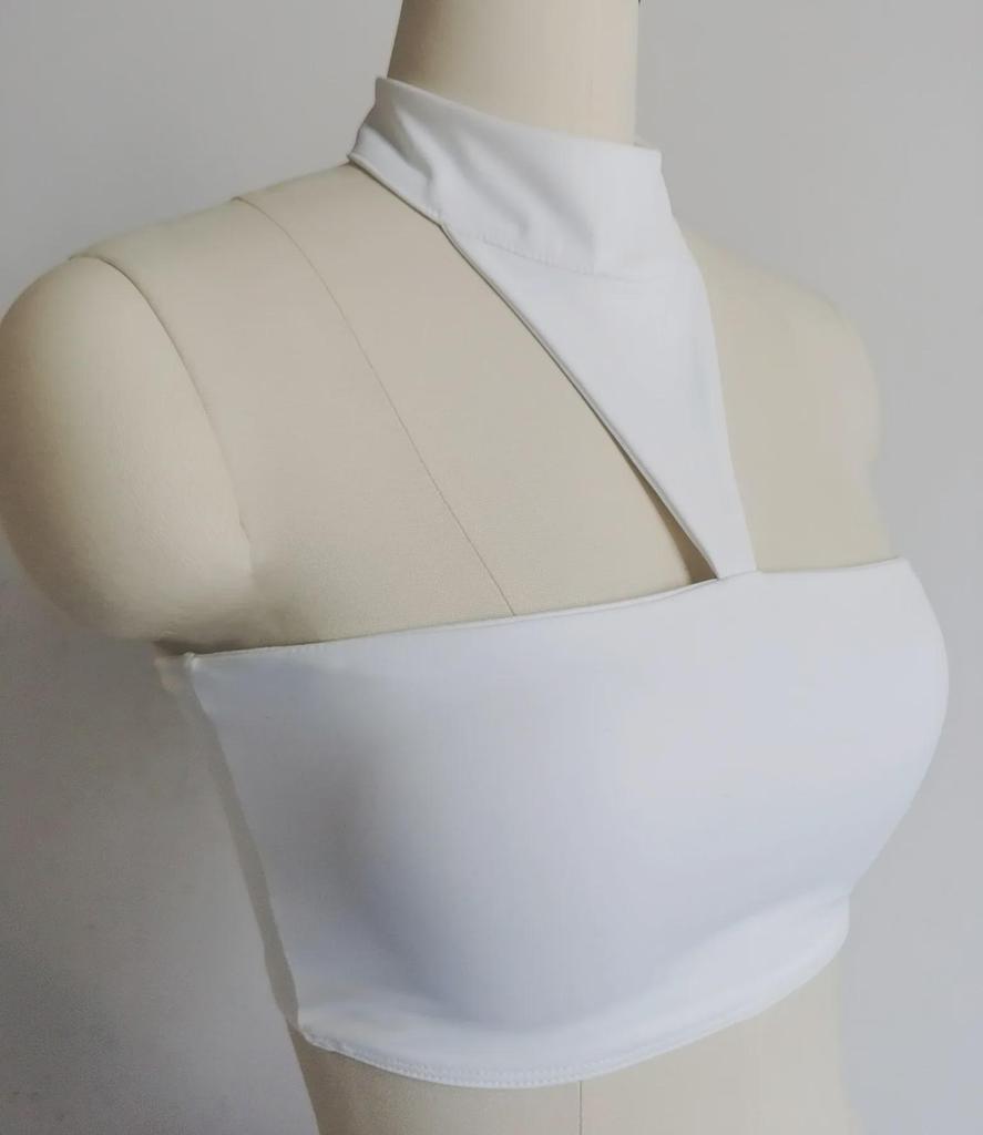 Dámská sportovní podprsenka na jógu s kulatým výstřihem a vycpávkami - Stylová, podpůrná a módní pro fitness