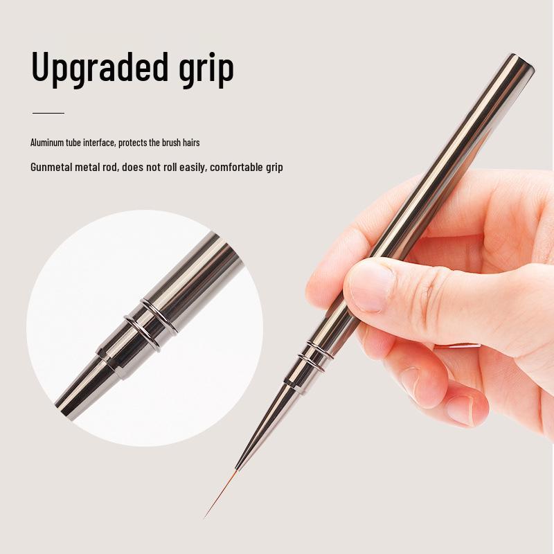 Japanese Professional Ultra-Fine Metal Nail Art Liner Pen for Nail Salon - Precision Drawing and Dotting Tool