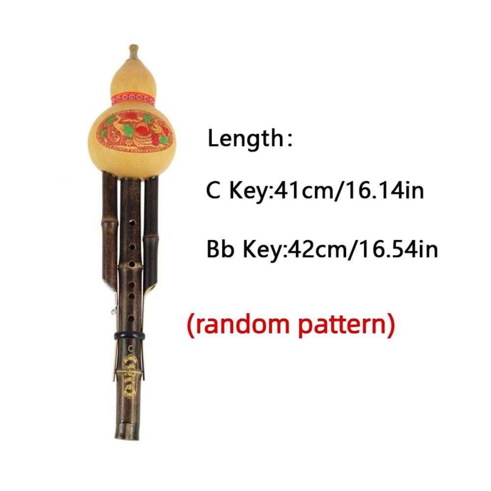 C/bB Key Gourd Flute Black Bamboo Gourd Bamboo Flauta Easy To Play Hulusi  Music Lovers