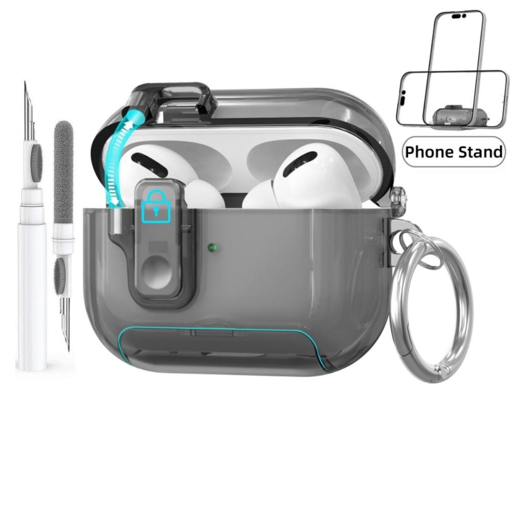 New For AirPods Pro 3 Case Lock 2025 Shockproof Apple AirPods Pro 3rd Generation Case Protective Case with Cleaning Kit&Keychain