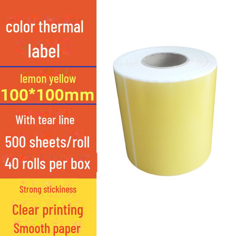Spot Three-Proof Self-Adhesive Thermal Label Paper for Barcode Printing (100x100mm)