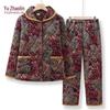YUZHAOLIN Women's Thickened Coral Fleece Winter Homewear Set