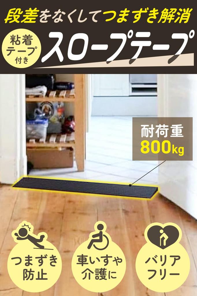 Easy Step Slope Eliminates Step Includes 100cm Wheelchair Indoor Threshold for Durable 800kg Load PVC 5cm Wide x 1cm High x 100cm Installation Plate,