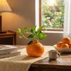 Ceramic Simulated Orange Vase Art Vase Fruit Shape Vase Flower Holder  Tabletop Decor
