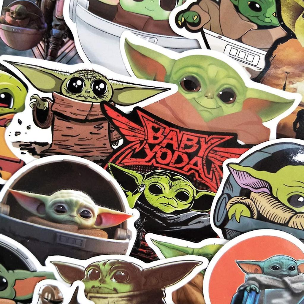 Baby_Yoda Stickers [50 Pieces] Laptop Vinyl Waterproof Sticker, Water Bottle Car Cup Computer Guitar Skateboard Luggage Bicycle Bumper,Children's Gift