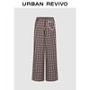 UR2026 Women's Casual Plaid Wide-Leg Pants