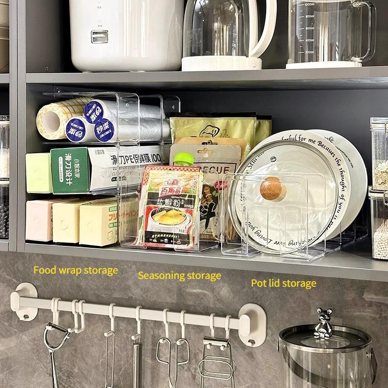Cling Film Storage Rack, Kitchen Cabinet Drawer Style, Fresh-keeping Bag, Seasoning and Miscellaneous Storage Rack