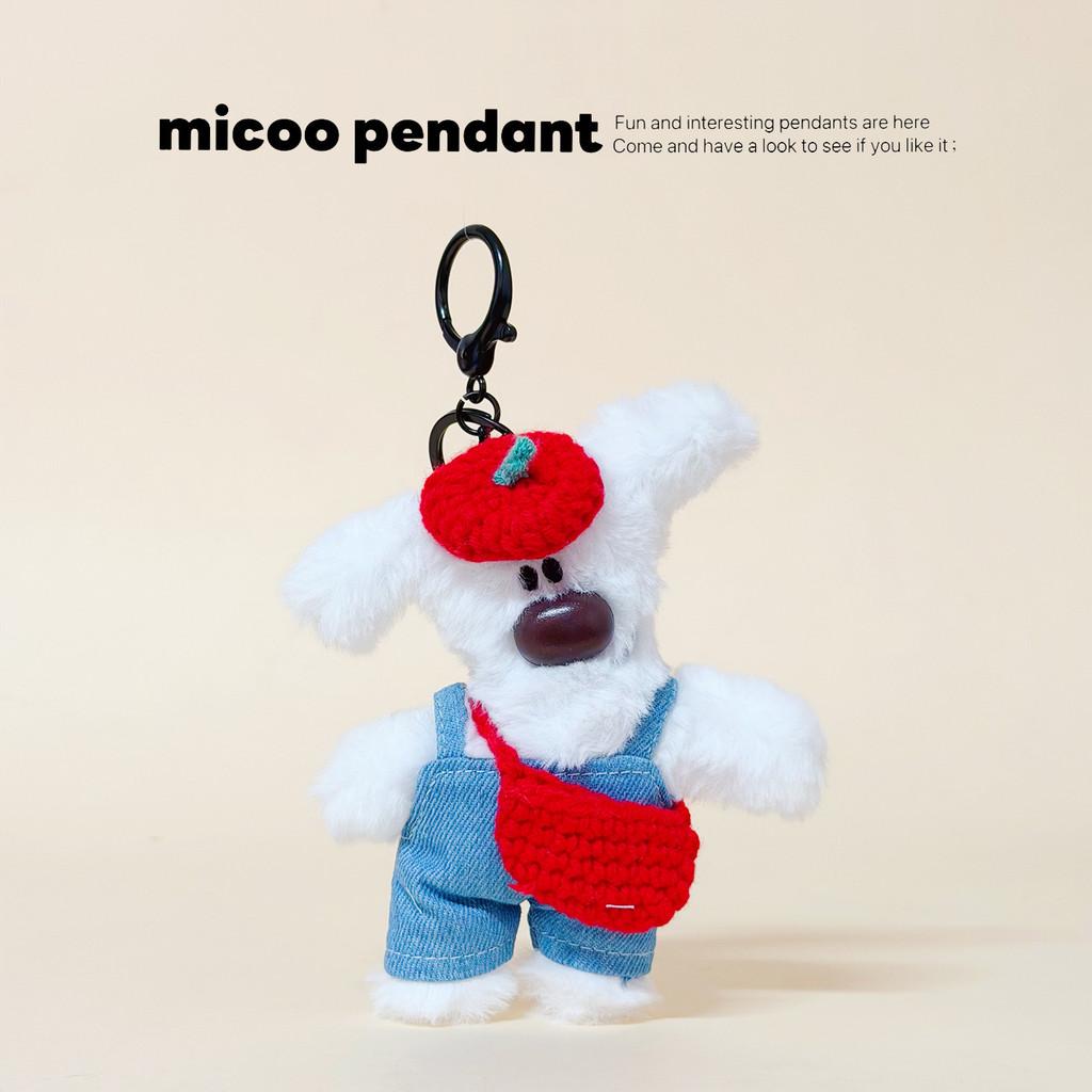 Hat Little Dog Keychain Plush Toy Gift For Kids And Teens