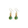Real Gold Plated Hanfu Style Jade Imitation Geometric Tassel Earrings for Women