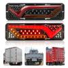 2 x Truck Trailer Taillights 12V 24V Tractor Light LED Rear Flashlight For Trailer Caravan Tail Light Running Turn Signal 30cm