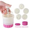 180g 5pcs Cookie Stamps Thickness Adjustable Moon Cake Mold Set, Cookie Press DIY Decoration Hand Press Cutter Cake Dessert Mold