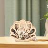 Exquisit Shell Storage Box Unique Wooden Display Box Creative Stones Storage Holder  Bedroom