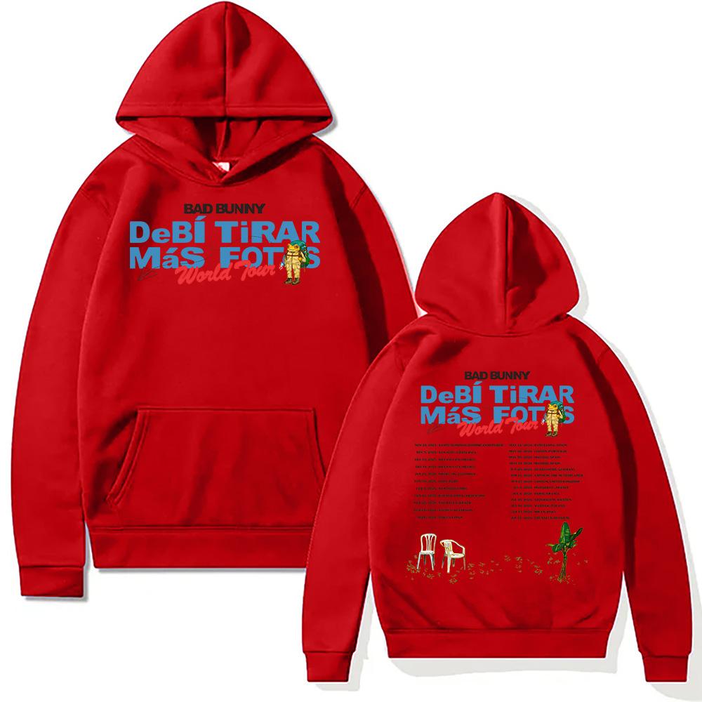 Bad Bunny World Tour Fashion Hoodie Bad Bunny DeBí TiRAR MáS FOToS Pullover Trends Creative Fans Gifts Clothes Sweatshirt Unisex