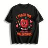 I Love My Berry Cute Cherry Heart Print Casual Couple Top Pure Cotton T-shirt