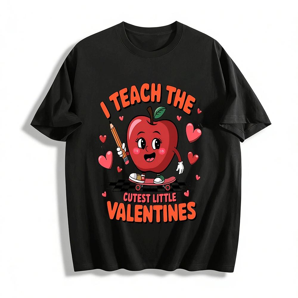 

I Love My Berry Cute Cherry Heart Print Casual Couple Top Pure cotton T-shirt XXS
