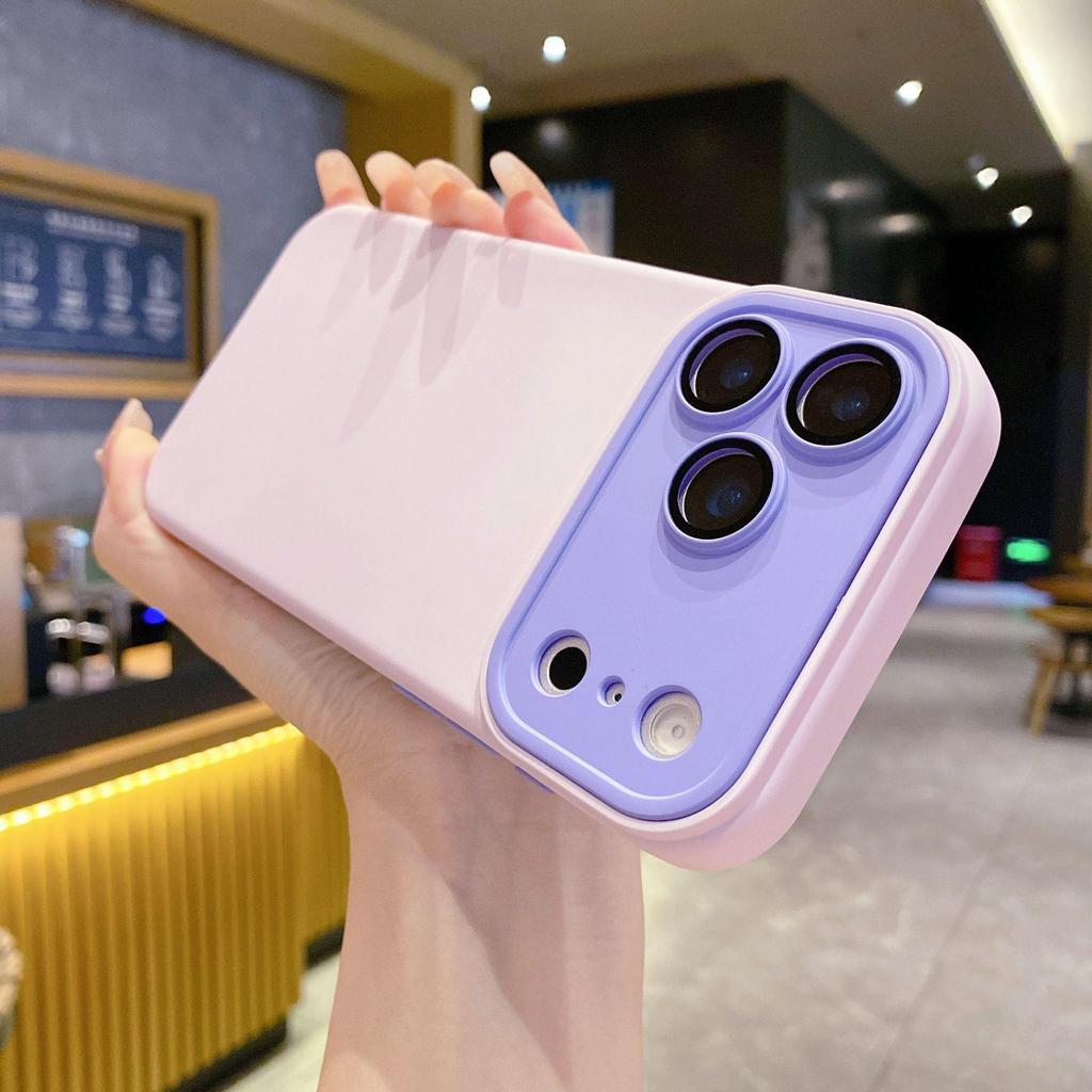 Dopamin-Farbblock-iPhone-17-Hülle mit Flüssigkeitsgefühl - Vollständige Abdeckung für Apple 16 Pro Max
