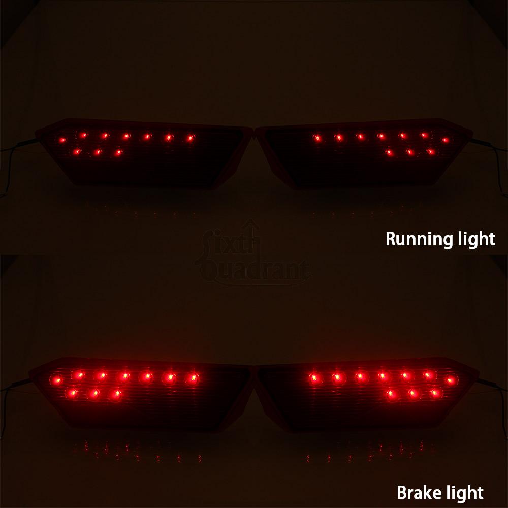 For RZR S 900 RZR XP  4 Turbo EPS Dynamix Edition 2018 12V LED Rear Tail Light Car Accessories Left & Right Smoke Polycarbonate