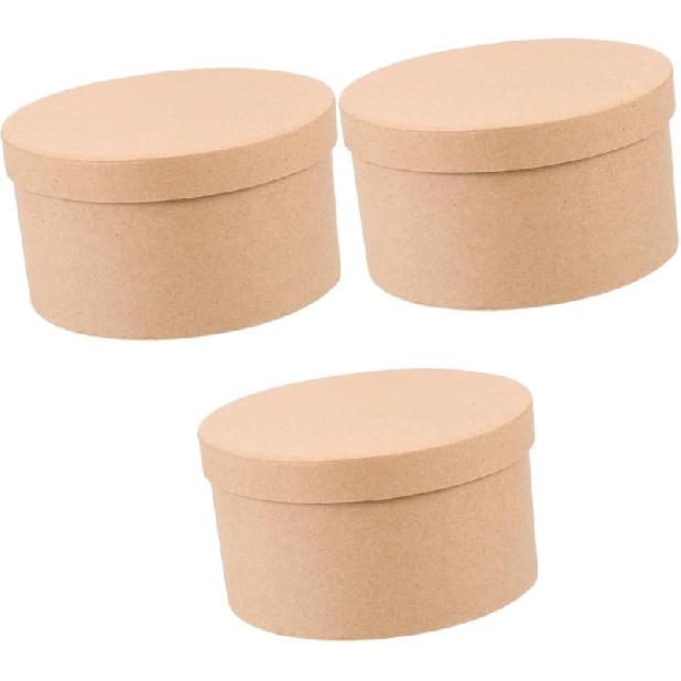 5 Pack Round Kraft Paper Cookie Boxes with Lids Cake Boxes Desserts Packaging Containers for Cupcakes, Candy,Muffin and Chocolate, 5.51x5.51x2.95