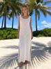 European & American Backless V-Neck Knit Dress: Breathable Beach Cover-Up