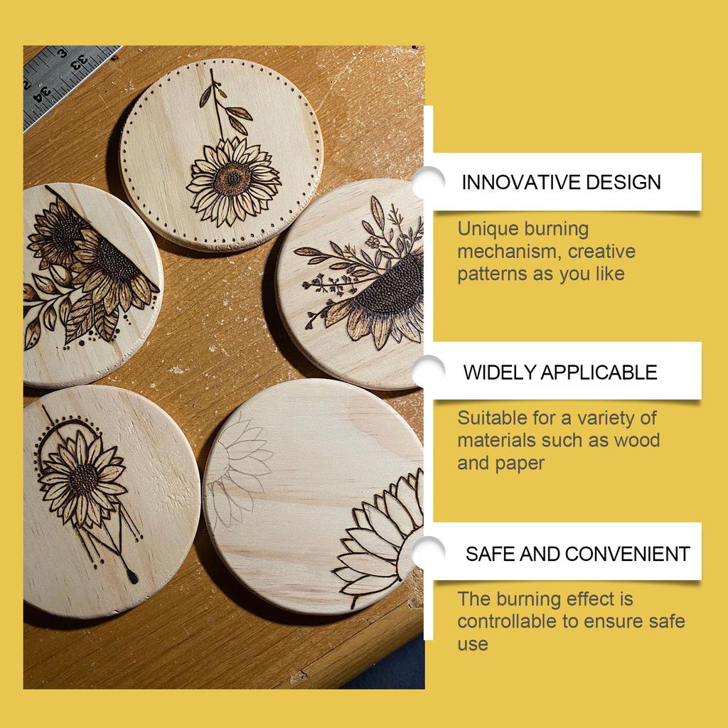 3PCS Diy Wood Burning Pen Scorch For Wood Burning Branding Art Decor Combustion Painting Creative Entertainment Marker Pen