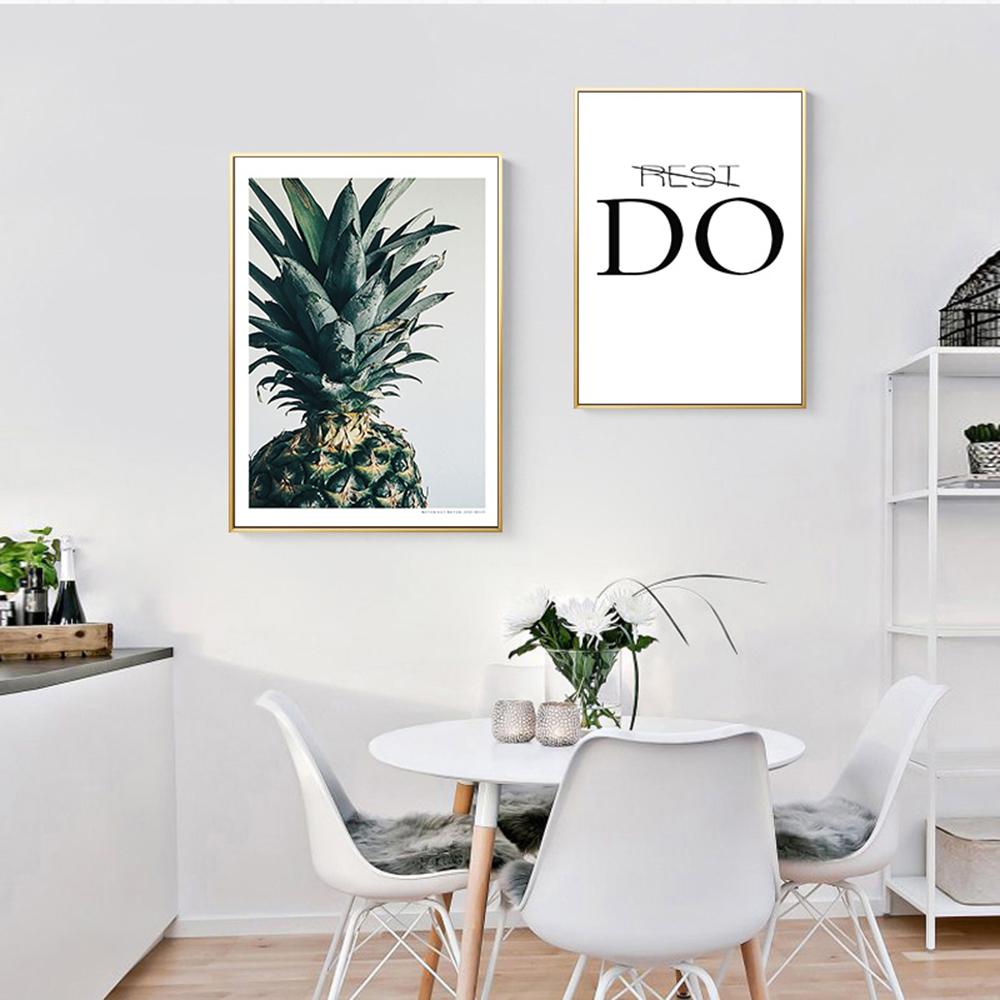 Severská zelená rostlina Obrazy na plátně Tisky Listy Ananas Nástěnné Citáty o umění Dekorace Plakát Obrázky pro interiér Home Decor