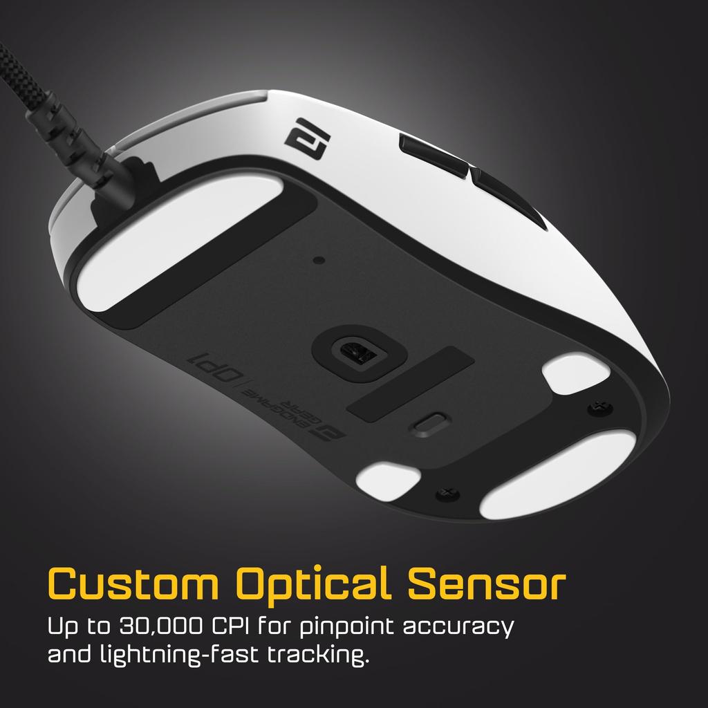 Endgame Gear OP1 8K V2 Wired Gaming 8000Hz PixArt PAW3950 Optical Kailh GX White Mouse, Polling, U+1F95A (Custom) Sensor, Switches,