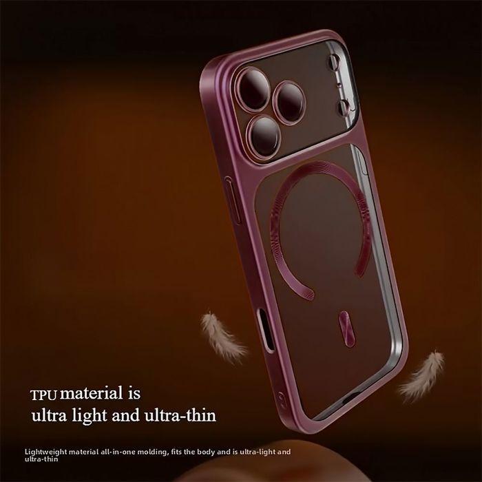 Case + 2 Tempered Glasses for iPhone 18 Pro Max, TPU Protection with Magnetic Ring - Burgundy