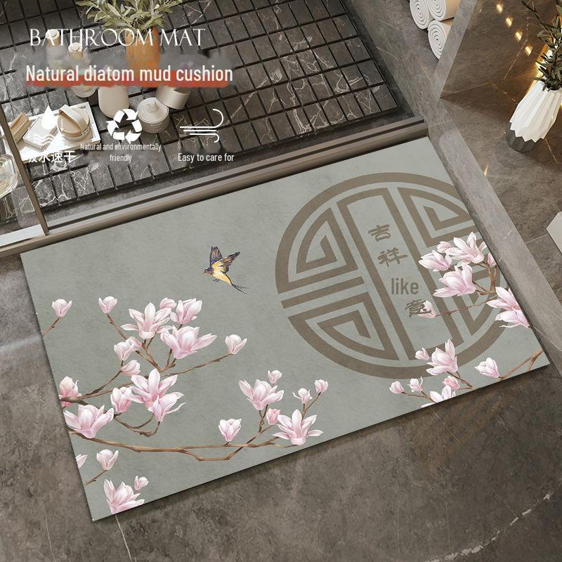 „Nowe chińskie antypoślizgowe maty podłogowe z błota okrzemkowego – szybkoschnące, chłonące wodę maty łazienkowe i wejściowe”