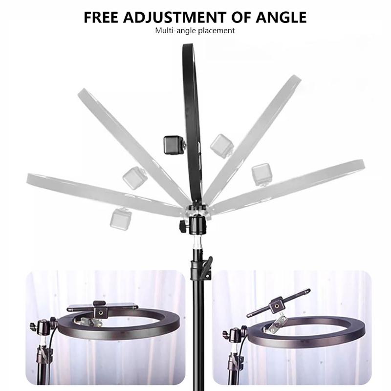 Multiple Angle Carbon Steel Phone Holder Tripods Stand For Smartphones Cameras LED Lights And Microphones