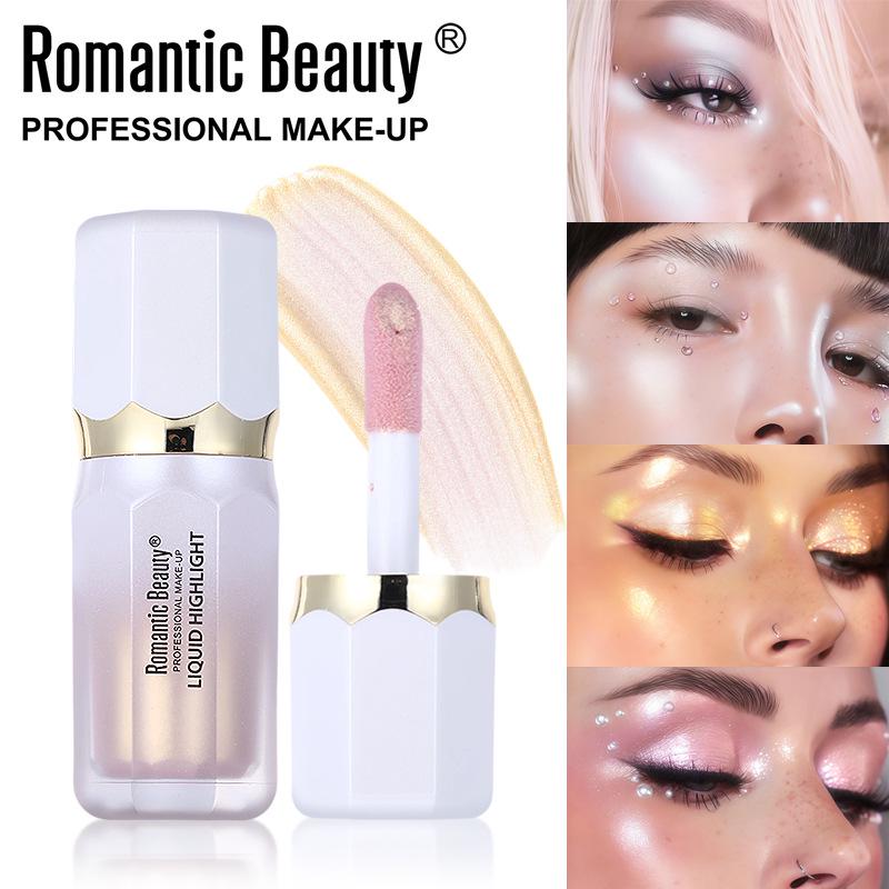 Cross-Border E-commerce Liquid Highlighter: Long-Lasting, Fine Glitter Contour to Brighten and Sculpt Skin Tone.