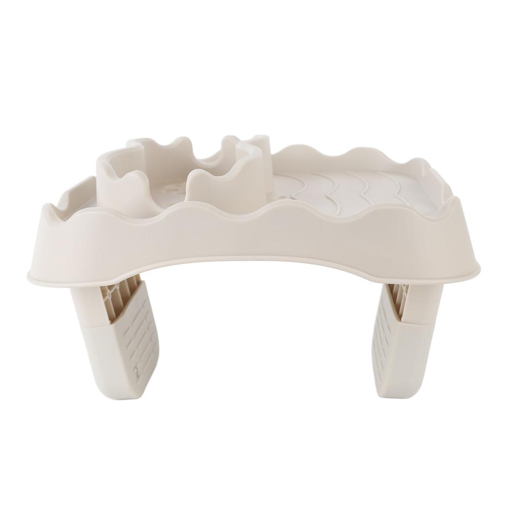 Hot Tub Table Tray with Drain Holes Anti Slip Adjustable Hot Tub Side Table for Swimming Pools SPA Bathtub