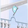 Household Windproof Drying Rack Folding Laundry Hanger Stainless Steel Clothespin  Balcony