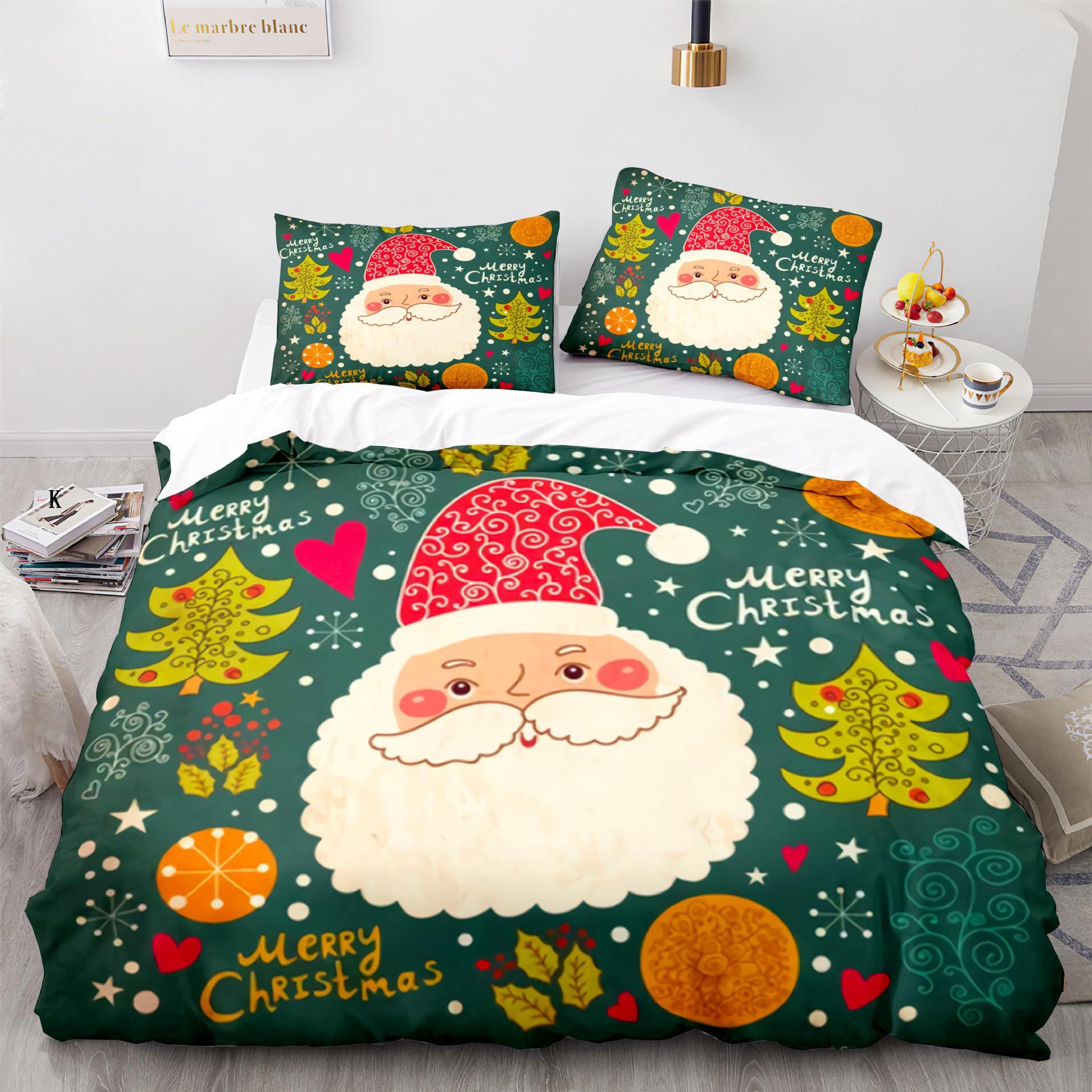 Рождественский комплект из 3-х предметов постельного белья EU Single