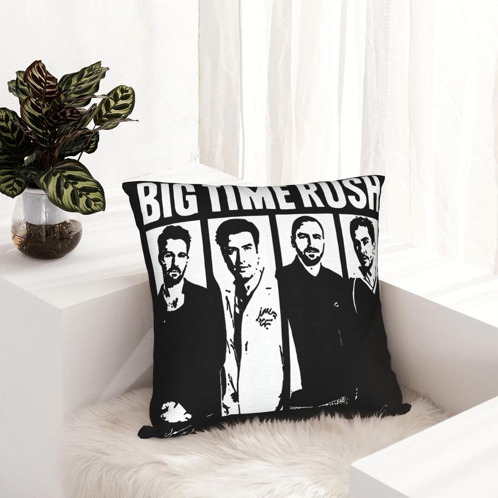 Decorative Pillowcases BTR IN REAL LIFE WORLDWIDE 2025 TOUR Big Time Rush Car Throw Pillow Case Cover Square Multi Size