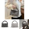 Stylish And Chic Korean Inspired Sequined Small Shoulder Bag For Women In Black And Silver