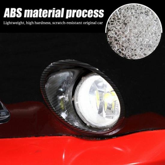 Exterior Front Fog Light Lamp Trim Cover For Dodge Challenger 09-14 Carbon Fiber