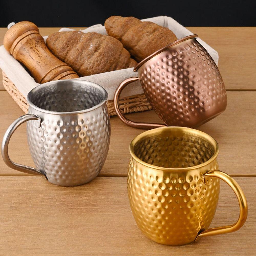 520ml Drinking Cup Retro Beer Mug Wine Cup Stainless Steel Cup Bar